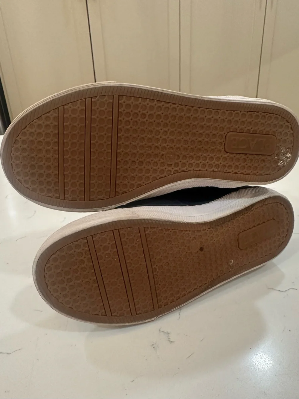 Kids High-Top Casual Sneakers in Navy with Tan Accent- 2 - Picture 8 of 9
